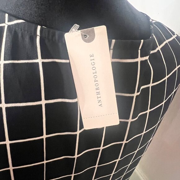 Anthropologie Eva Franco Grid Print Multi-colored Dress Size‎ Large NWT - Picture 3 of 15